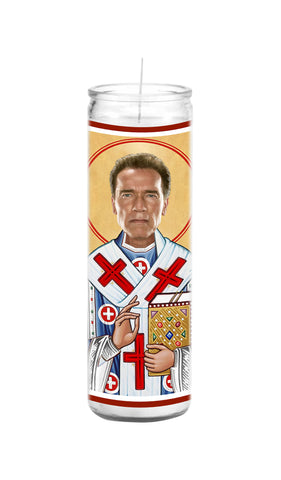 Arnold Schwarzenegger Saint Celebrity Prayer Candle