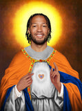 funny saint Jalen Brunson celebrity prayer candle gift