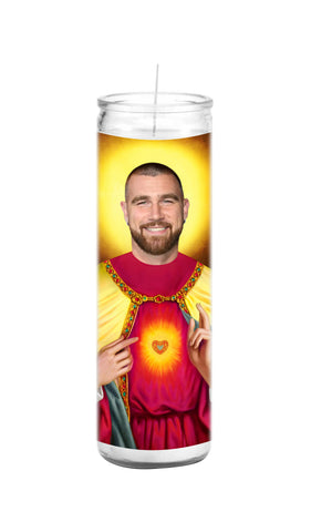 Travis Kelce Saint Celebrity Prayer Candle