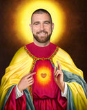 saint Travis Kelce Kansas City Chiefs celebrity prayer candle gift