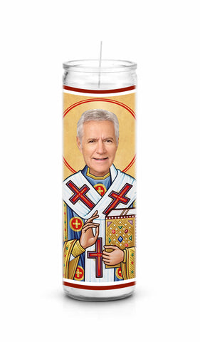 Alex Trebek Jeopardy Saint Celebrity Prayer Candle: