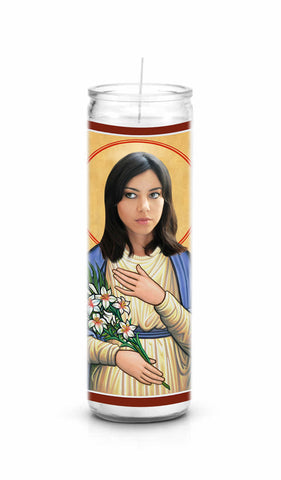 Aubrey Plaza April Ludgate Parks and Rec Saint Celebrity Prayer Candle