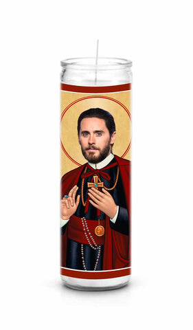 Jared Leto Funny Saint Celebrity Prayer Candle