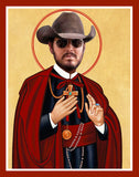 funny saint Rip Wheeler Yellowstone celebrity prayer candle novelty gift