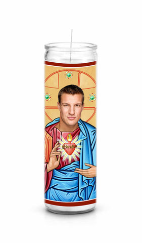 Rob Gronkowski Gronk New England Patriots Saint Celebrity Prayer Candle